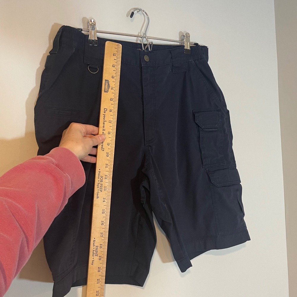 511 Tactical‎ Series Cargo Shorts Men's Size 34 Navy Blue Ripstop Utility D Ring - Picture 2 of 8
